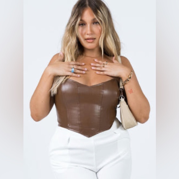 Princess Polly – Jessica Bustier in Brown (Size 4, NWT) - Picture 1 of 11